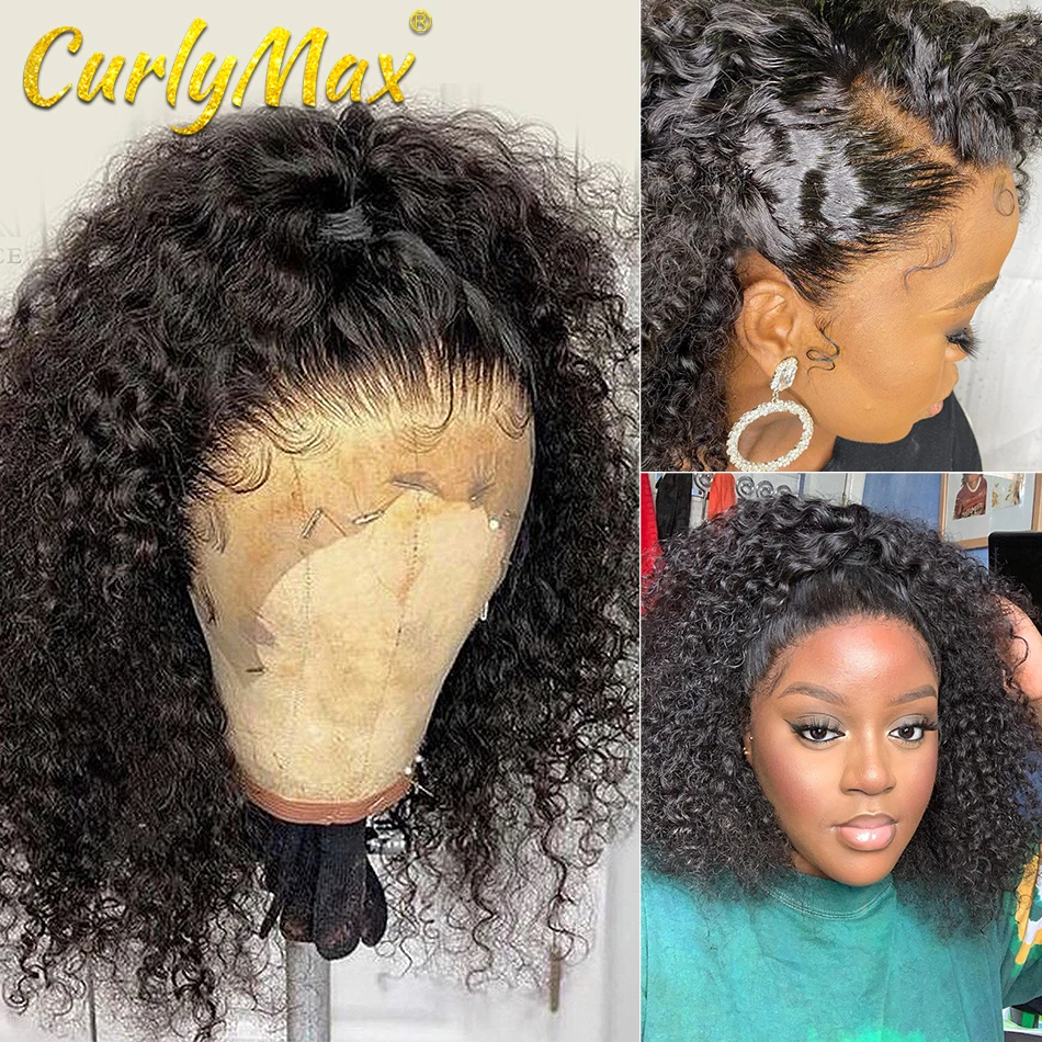 Deep Curly Front Bob Wig Lace 4x4 Front Human Hair Wigs Brazilian Curly Natural Wig Curly Short Bob Lace Front Human Hair Wig Human Hair Lace Wigs Aliexpress