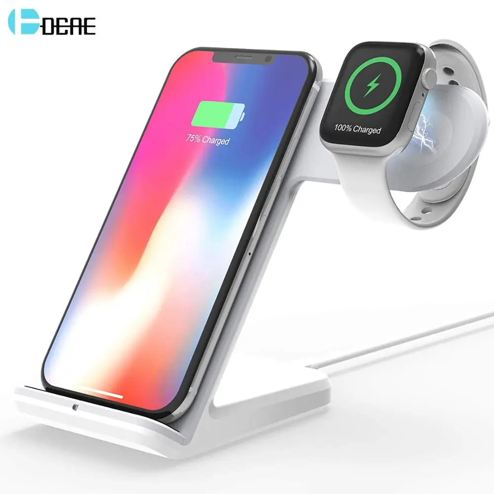 Беспроводное зарядное устройство DCAE 10 Вт Qi док станция для iPhone 11 XS XR X 8 Samsung S20 S10 S9