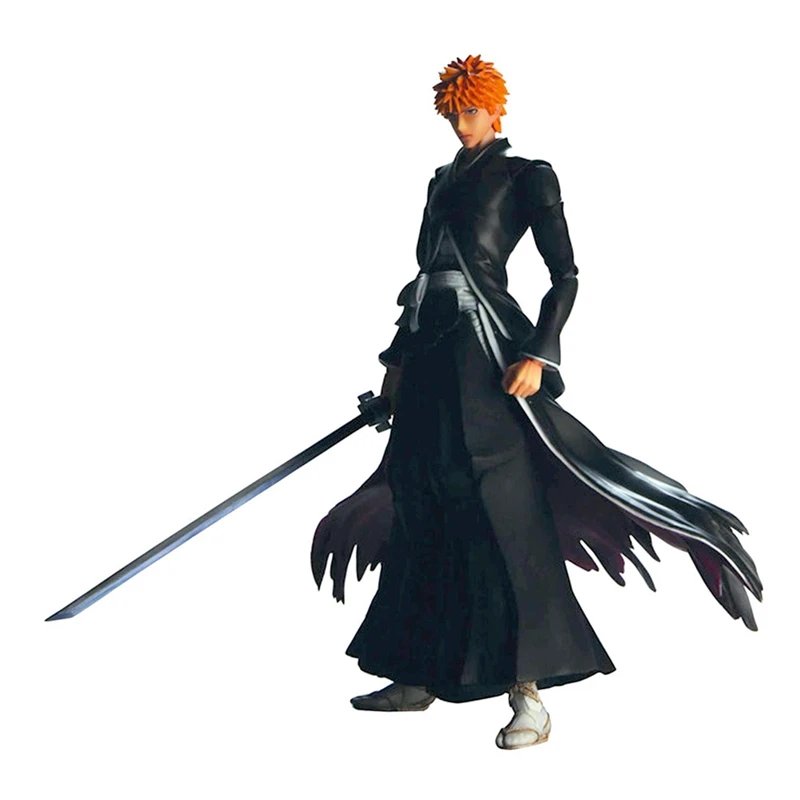 Прохладный Bleach мультфильм аниме Kurosaki Ichigo Getsuga Tenshou ПВХ фигурка Коллекция Модель игрушки 26 см