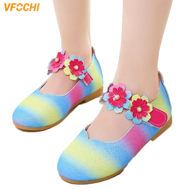 

VFOCHI 2020 Girls Leather Shoes for Kids Paillette Girls Princess Shoes Children Party Dancing Shoes Teenager Girls Dress Shoes