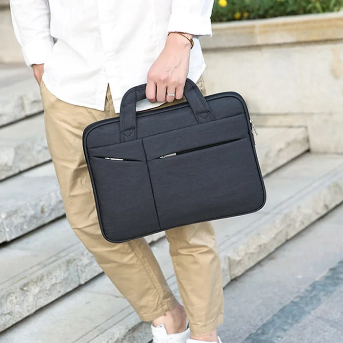 16in Men Simple Briefcase Oxford Cloth Waterproof Wear-resistant Laptop Bag-OPK