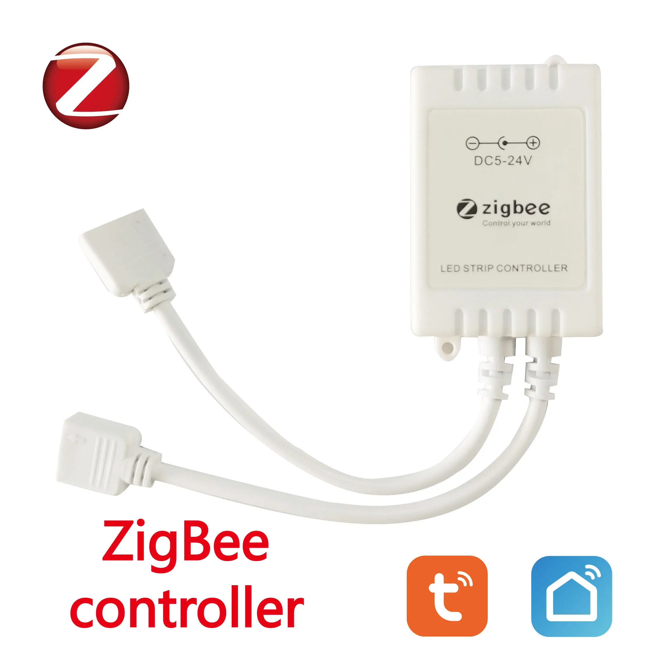 Tuya Zigbee Controller Rgb Rgbcw Per Striscia Luminosa 5V-24V Smart Led Controller Smart Life App Alexa Google Home