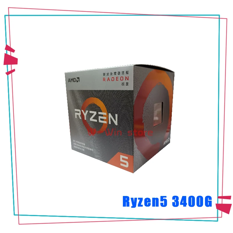 Новый процессор AMD Ryzen 5 3400G R5 3 7 ГГц четырехъядерный восьмипоточный 65 Вт YD3400C5M4MFH