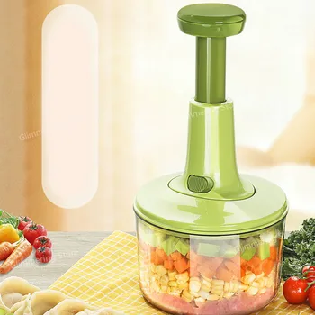 

Glimmering Store 1000ML Manual Meat Grinder Hand Shaker Pull Mashed Vegetable Dumplings Stuffing Small Cooking Machine Artifact