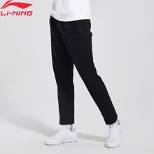 Li-Ning мужские штаны для бега, теплые флисовые 91.1% полиэстер 8.9% спандекс, подкладка, комфортные спортивные штаны, брюки AYKN387 MKY435