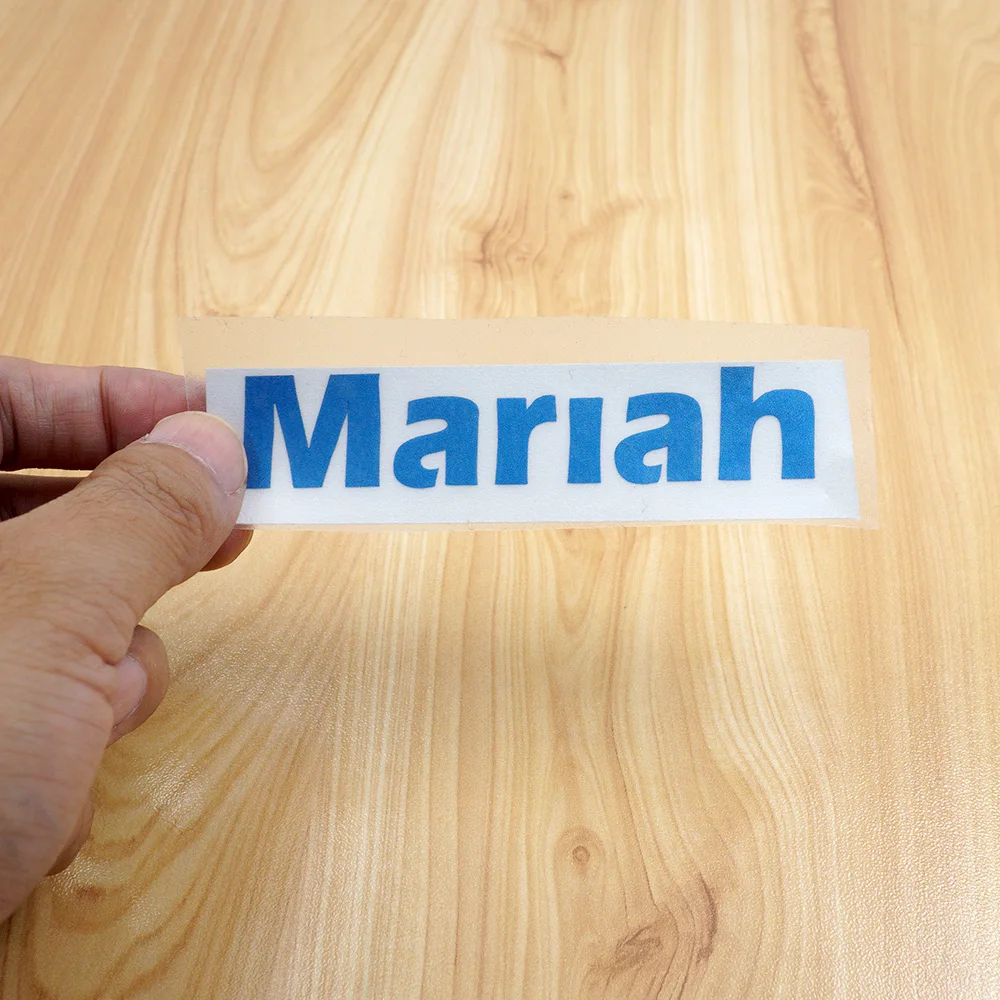 1Pcs Vinyl Custom Name Sticker Colorful Personalised Cuting Label Matt PVC Waterproof Die Cut Tag For Personal Item Sticker afbeelding