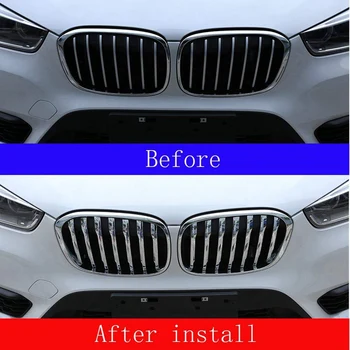 

Car Front Grille Grid Molding Trim Cover for BMW X1 F48 2016-2019