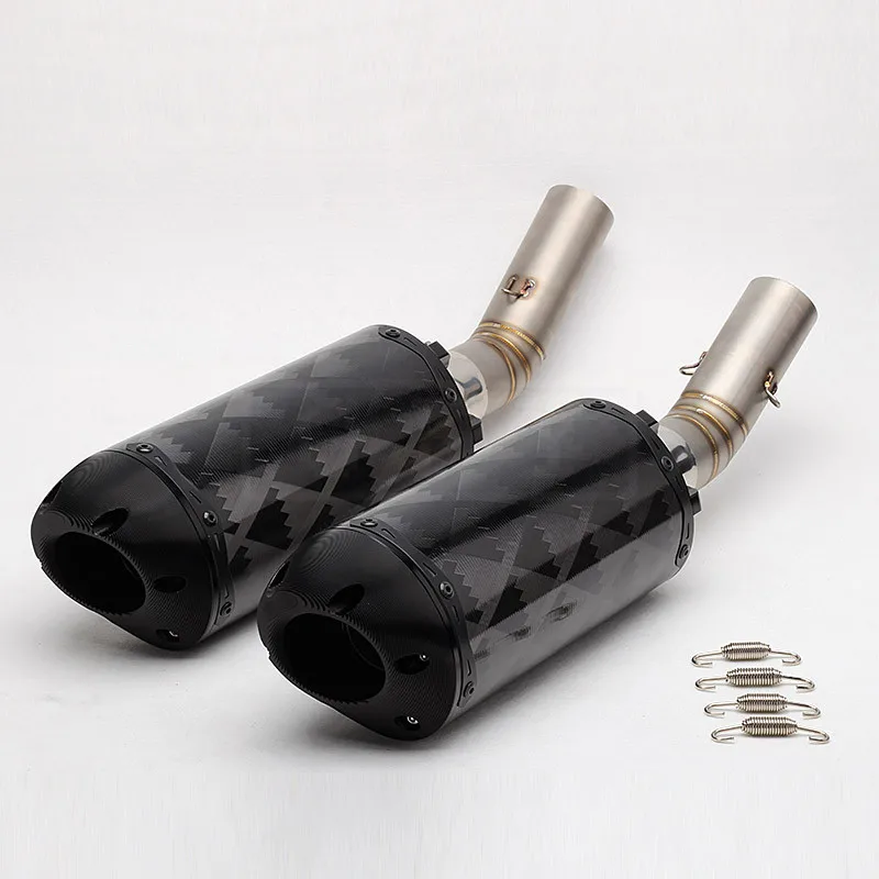 

1098R Motorcycle For Ducati 1098 R 2007 2008 SLIP-ON Motorcycle Akrapovic Exhaust Pipe For Two Brothers Escape Pot