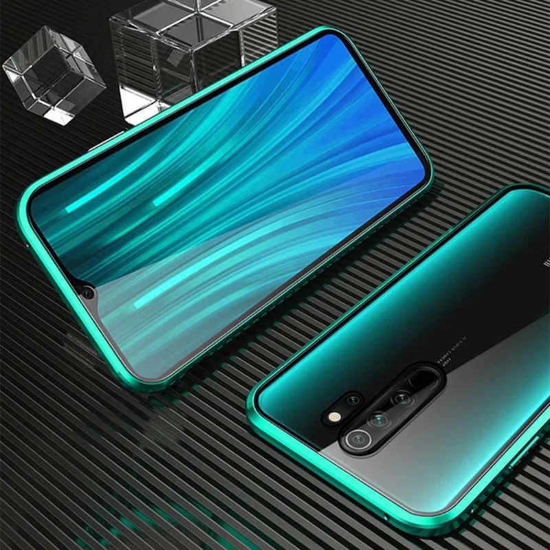 Двусторонний чехол из закаленного стекла для Xiao mi Red mi Note 8 7 K20 mi 9 9T Pro металлический магнитный адсорбционный чехол с полной защитой