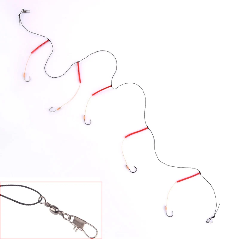 Fishhooks Stainless Steel Rigs Swivel Fishing Tackle Lures Pesca Baits Single String Hook japan With 5 Small Hooks Fishhooks Stainless Steel Rigs Swivel Fishing Tackle Lures Pesca Baits Single String Hook japan With 5 Small Hooks