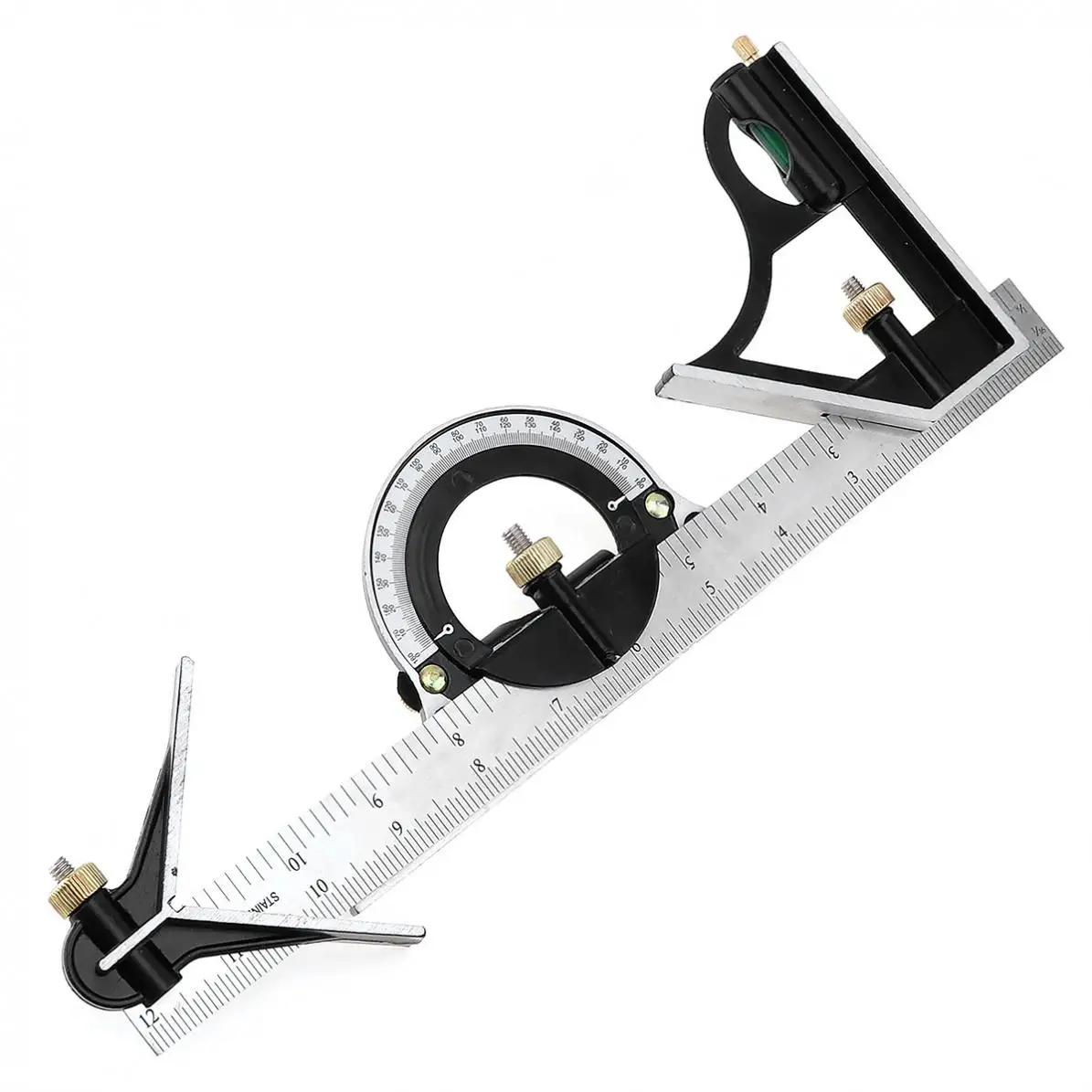 12 Right Angle Stainless Steel Inch/Metric Measuring Ruler 1pc 300mm BEETRO Zinc Alloy Combination Square Ruler 12 Right Angle Stainless Steel Inch/Metric Measuring Ruler 1pc 300mm BEETRO Zinc Alloy Combination Square Ruler