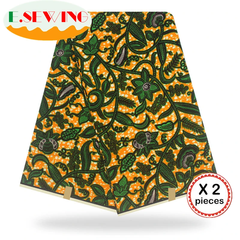 Африканская восковая ткань с принтом Анкара для шитья Анкара африканская ткань 12 ярдов нигерийская хлопковая ткань Гана для платья 90112