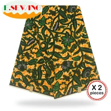 Африканская восковая ткань с принтом Анкара для шитья Анкара африканская ткань 12 ярдов нигерийская хлопковая ткань Гана для платья 90112