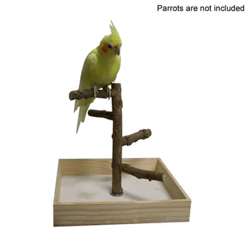 

Cage Toys For Parrots Portable Play Climbing Home Training Playground Bird Perch Stand Interactive Paw Grinding Stick Funny Wood