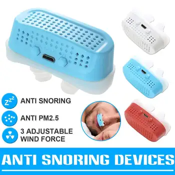 

NEW 3-Speed Adjustable USB Electric Anti Snoring CPAP Nose Air Purifier Silicone Nose Clip Apnea Aid Device Relieve Sleep