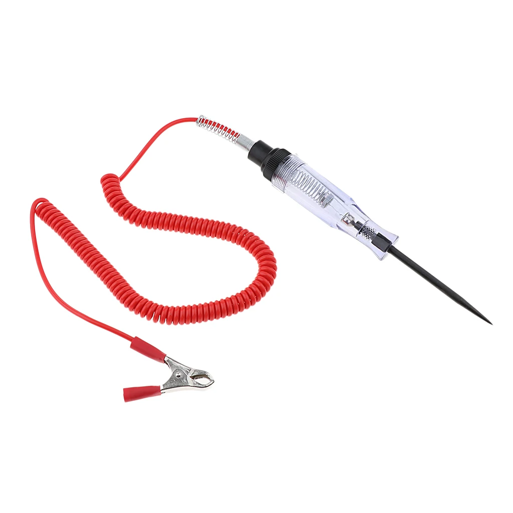 

Automotive Voltage Tester, DC 6V 12 V 24 V Circuit with Extended Spring Cable and Sharp Probe,Indicator Light for Car/Vehicles