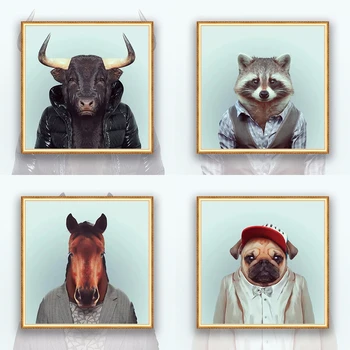 

Raccoon Bull Horse Pug Animal 5D Diamond Painting Diamond Embroidery Diamond Mosaic Rhinestone Picture Needlework