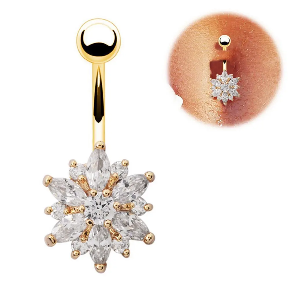 Stainless Steel Navel Piercing Jewelry Belly Button Jewelry Stainless