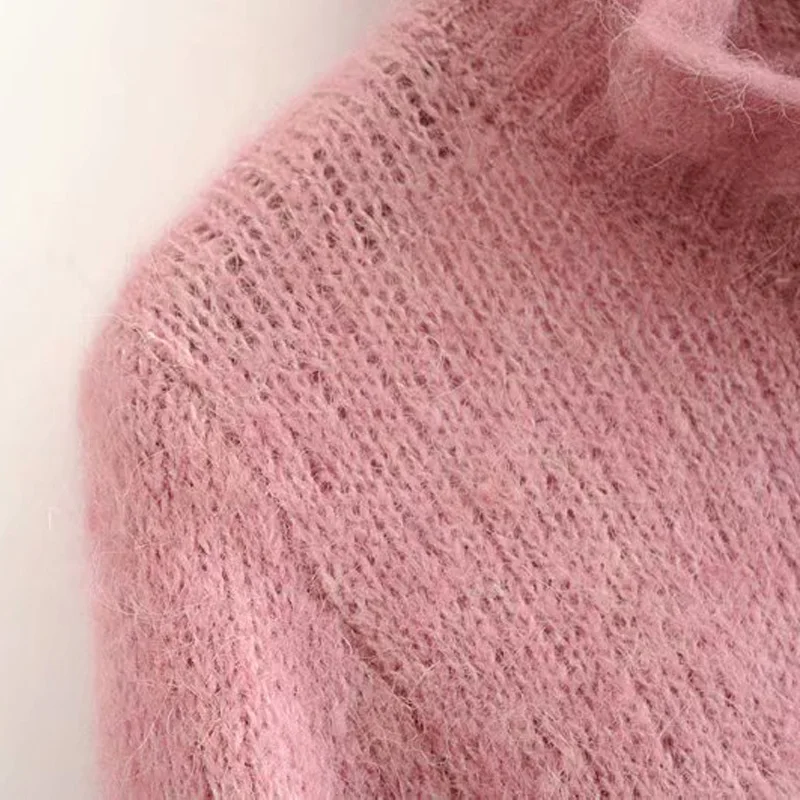 Осенние женские свитер Повседневный Одноцветный свитер
