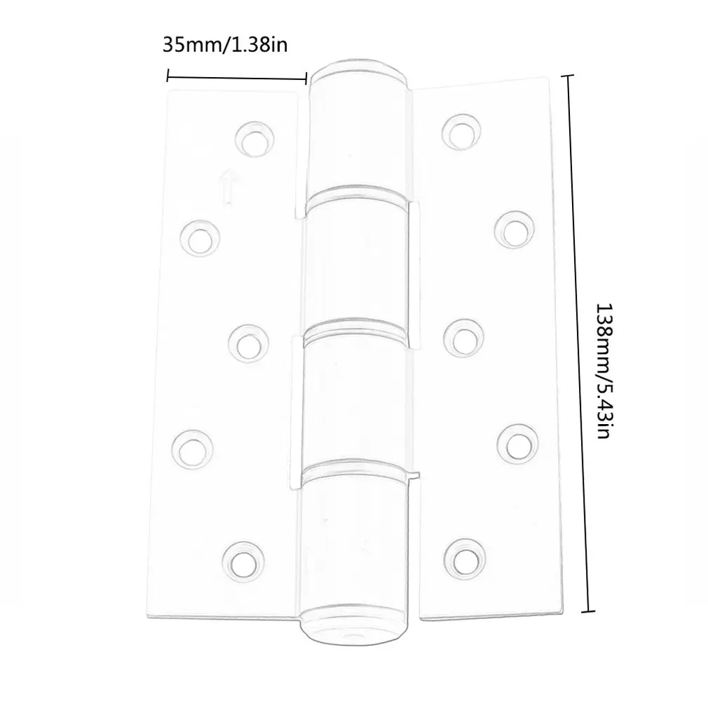 5Inch Stealth Door Automatic Door Closer Hinge Hydraulic Buffer Damping Spring Hinged Blind Door Self-Closing Page Right Open