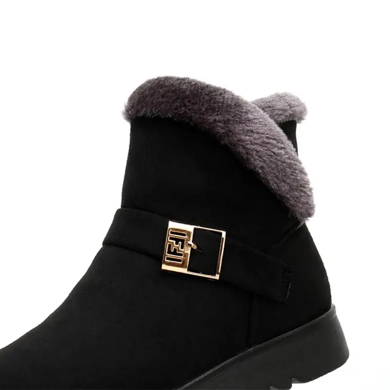 Winter Boots Women 2020 Thick Plush Warm Snow Boots Women Zipper Comfortable Outdoor Ankle Boots Casual Cotton Shoes