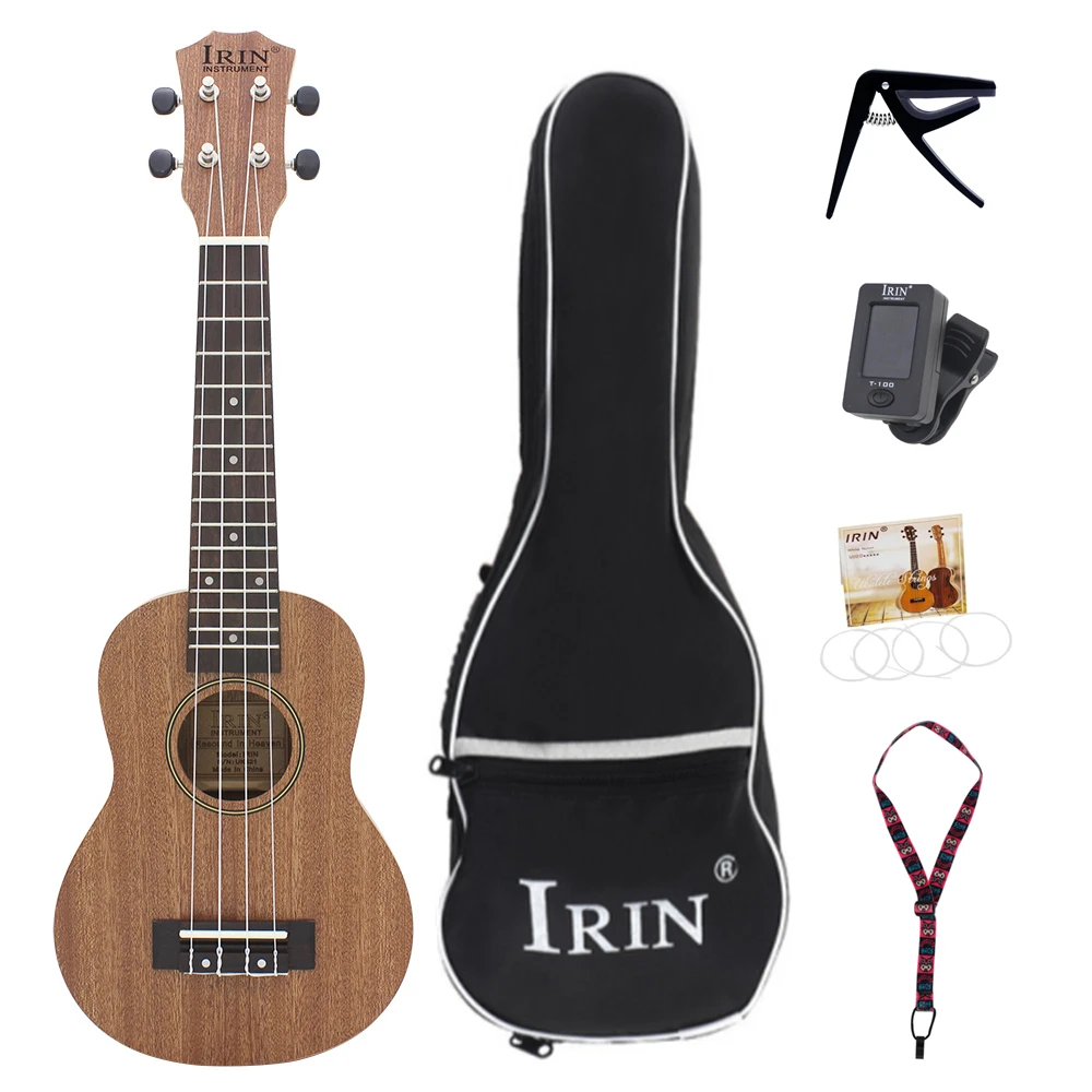 21Inch Ukulele Sapele Four Strings Mini Guitar Musica Instrument With Bag Tuner Strap for Kids and Music Beginner | Спорт и