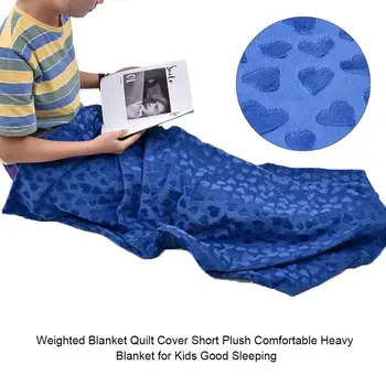 

Weighted Gravity Blanket Quilt Cover Short Plush Soft Sleep Blanket Set Adult Decompression Gravity Blanket Heart Shape