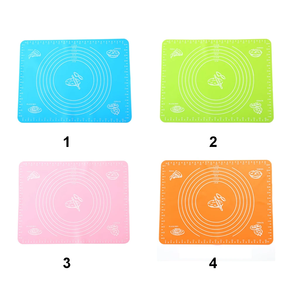 40*30cm Silicone Knead Dough Pad Bakery Scale Anti-slip Mat Kitchen Supplies