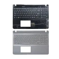 США клавиатура для ноутбука sony Vaio SVF152A29T SVF1521 SVF152C26L SVF153A1YL SVF15218CXW Черный/Белый Английский с Palmrest крышка