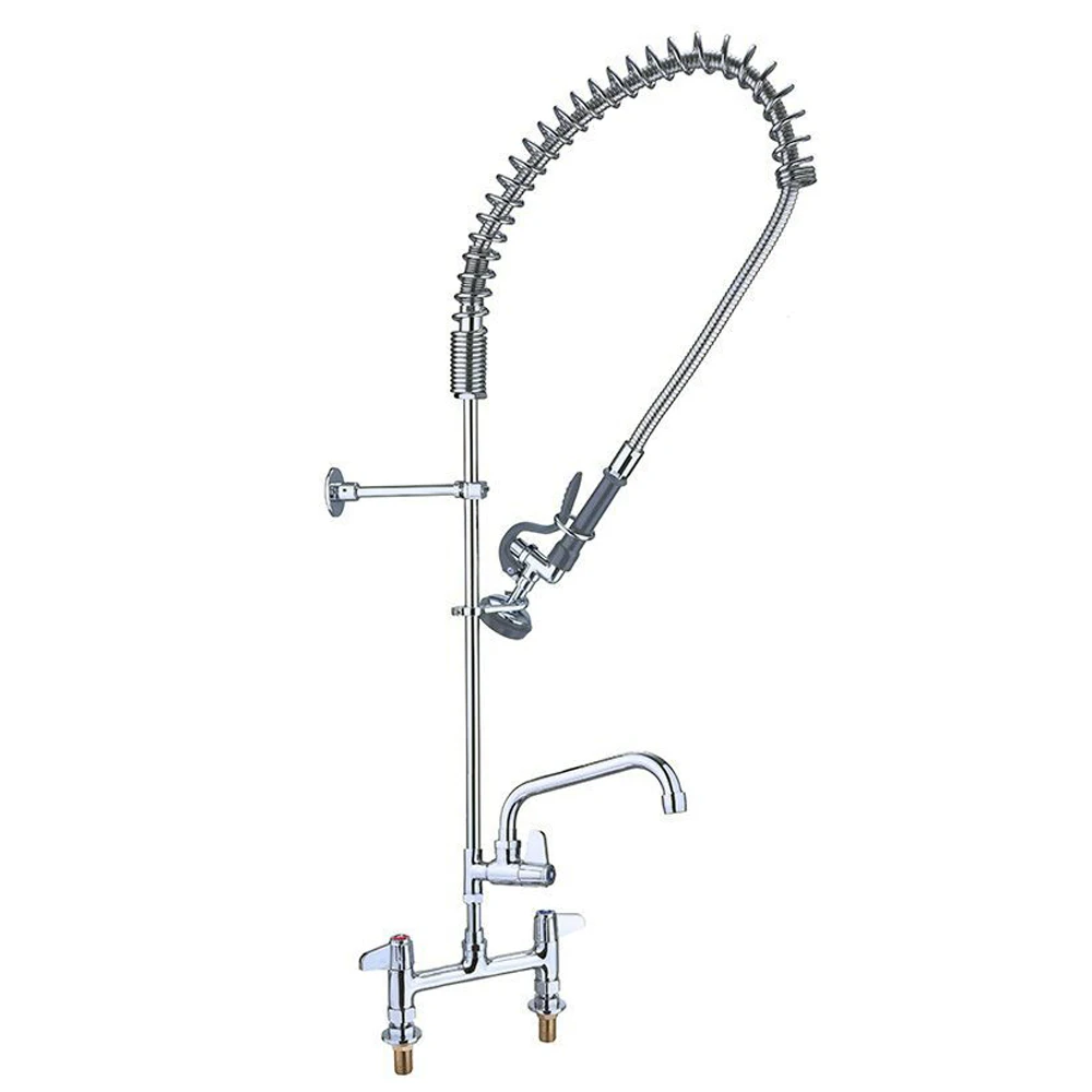 

Commercial 7 "Pre-Rinse Faucet Spray Arm Single/Twin Pedestal Hot And Cold Water Tap Faucet Restaurant Kitchen Bathroom toilet