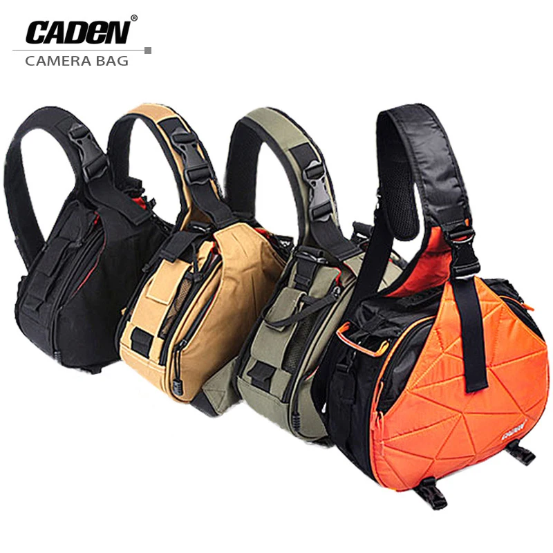 The Latest  Caden Waterproof Travel Small DSLR Shoulder Camera Bag with Rain Cover Triangle Sling Bag for Sony  