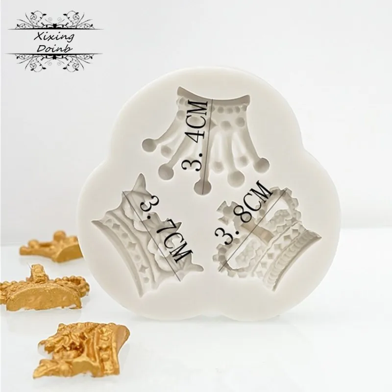 Xixing короны из принцессы Королева 3D силиконовые формы помадка торт кекс украшения инструменты глина Конфета из смолы Fimo Super Sculpey