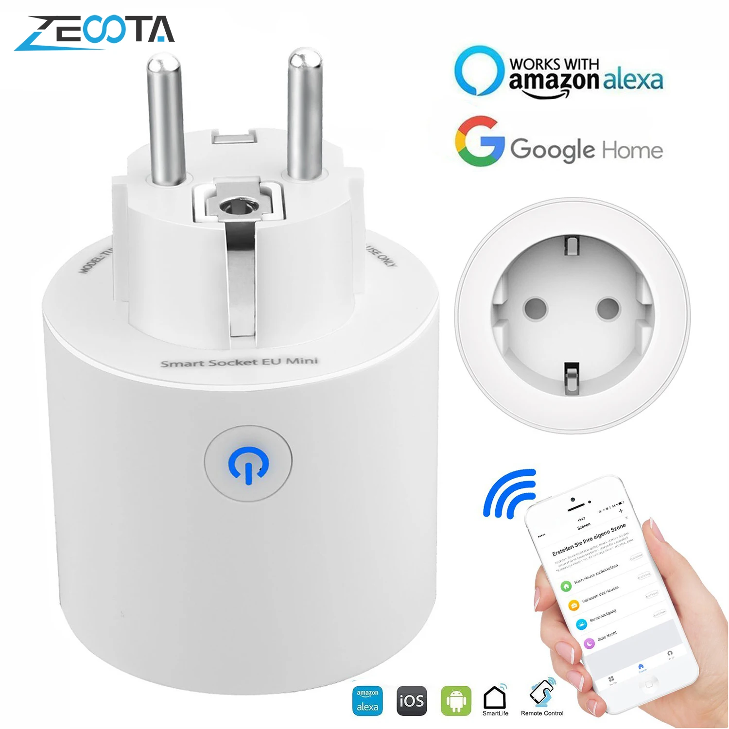 Wifi Smart Power Plug Outlet EU Electrical Sockets Timing Homekit Voice