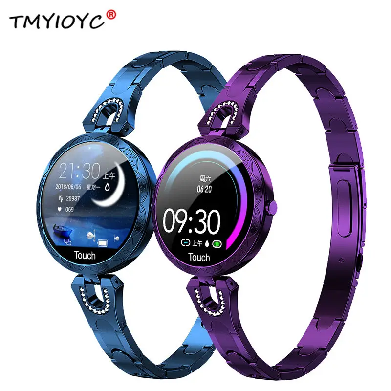 

2019 Newest AK15 Smart Watch Women Luxury IP67 Waterproof Smart band blood pressure Heart rate Fitness Tracker Smart Bracelet