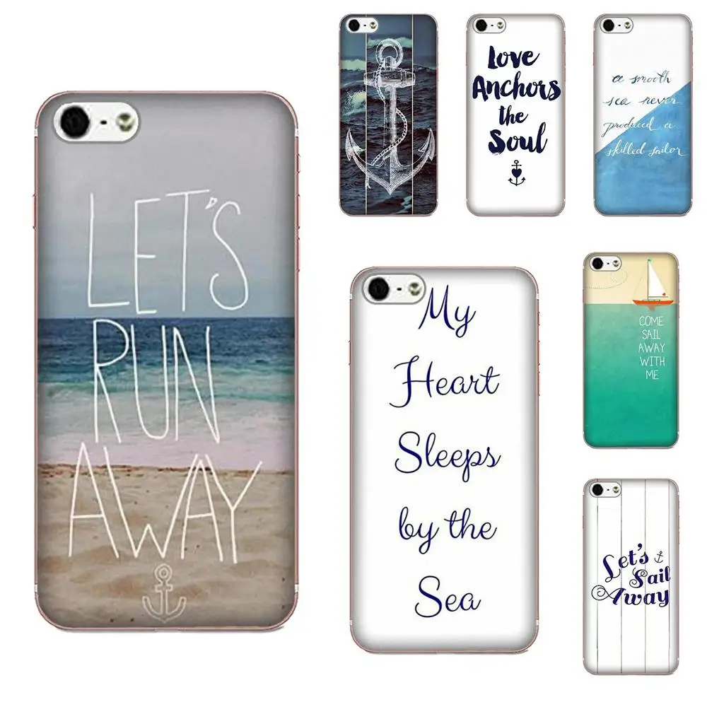 Чехол Lets Run Away Anchor Beach Quote для Samsung Galaxy A10 A20 A20E A3 A40 A5 A50 A7 J1 J3 J4 J5 J6 J7 2016 2017 2018 | Мобильные