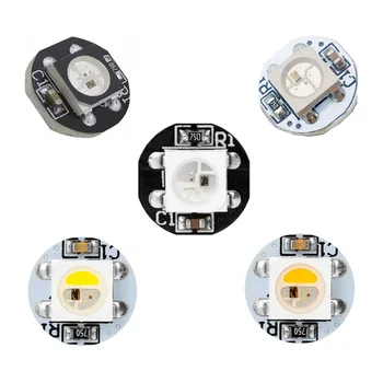 20pcs 5V WS2812B LED 칩 블랙 화이트 PCB 보드 DC5V WS2812 스마트 IC 5050 SMD RGB LED SK6812 RGBW RGBNW RGBWW