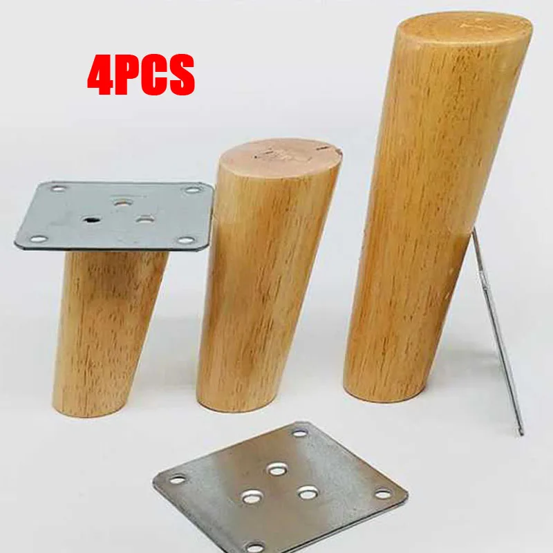 4 Pezzi Gambe Mobili In Legno Di Un Tavolo In Legno Massello Armadi Armadi Armadi Porta Tv Rack Gambe Armadio Per Telaio Letto