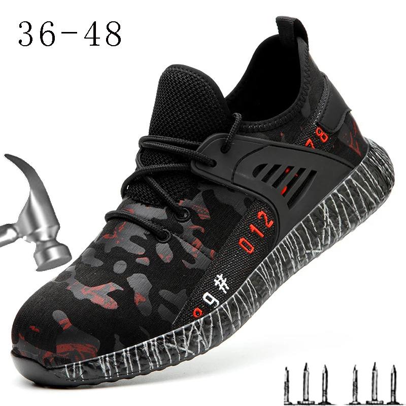 

Dropshipping Indestructible Ryder Shoes For Men And Women Steel Head Breathable Safety Boots Anti-puncture Sneakers Air Shoes