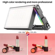 Vijim R70 completa de Metal de Color Rgb luz Led para vídeo ajustable con soporte de montaje Slr, Dslr cámara de luz de carga rápida