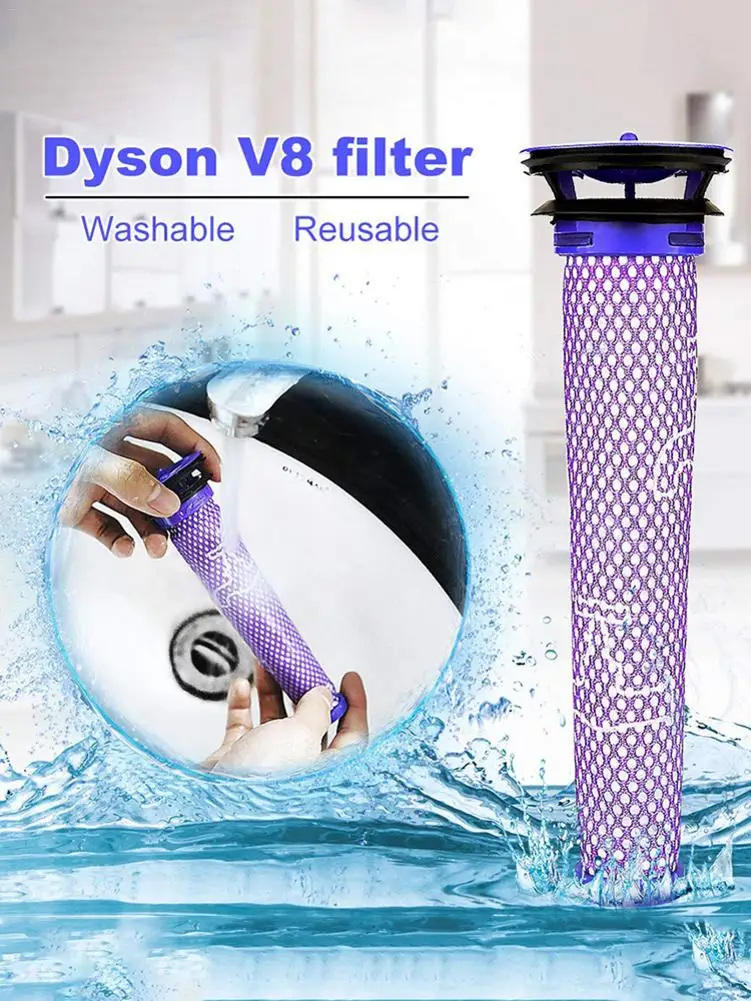 Пред-и пост-фильтр HEPA фильтр комплект для Dyson V7 V8 Передняя и задняя сторона МОТОРНЫЙ ФИЛЬТР вакуумный очиститель воздуха Hepa фильтр Замена