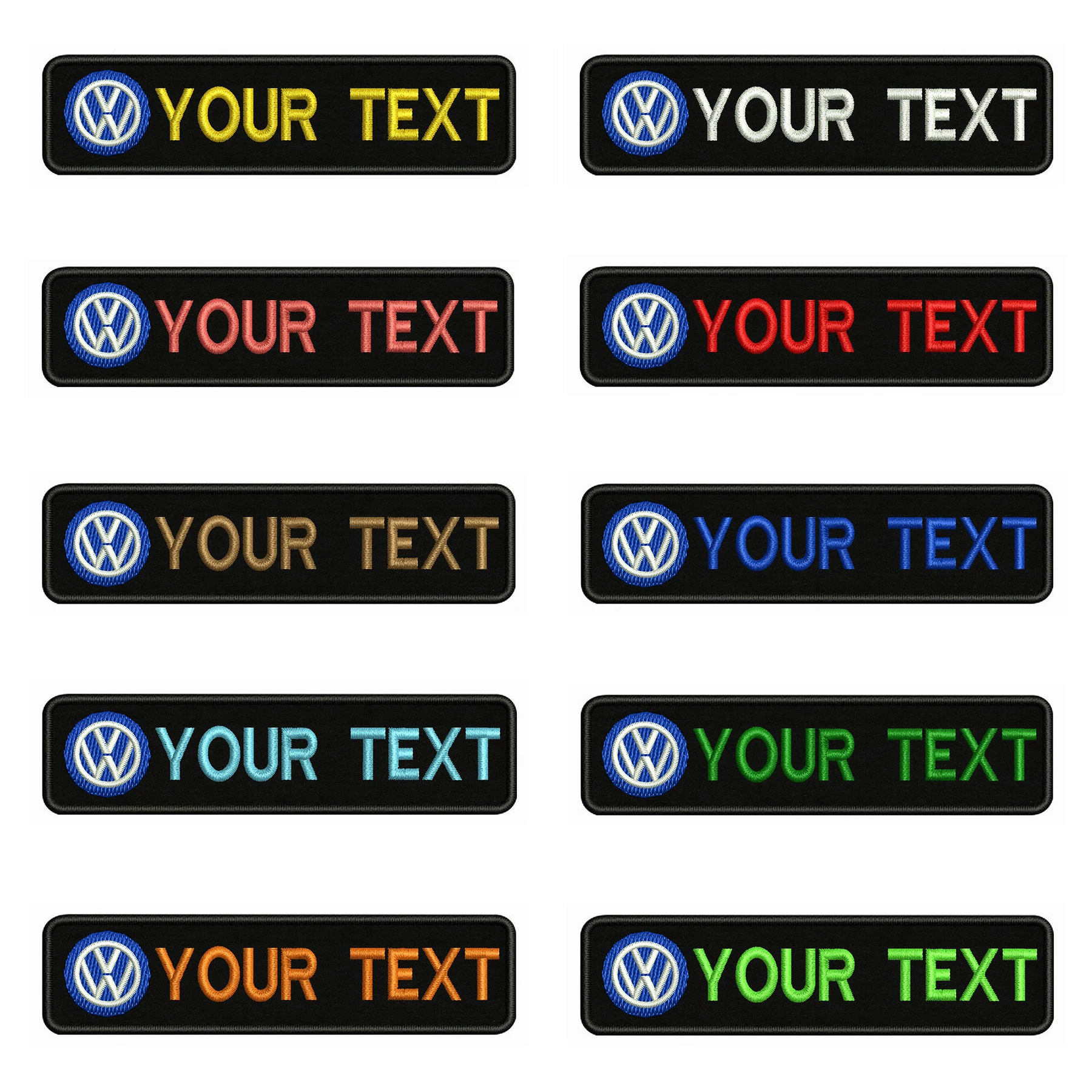 Логотип Volkswagen 10x2 5 см вышивка индивидуальное название значок в строчку нашивки с