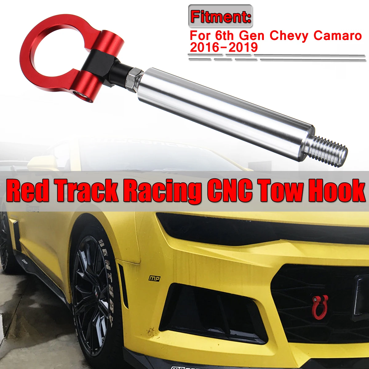 KKmoon 4 Colors Aluminum European Model Car Auto Racing Tow Hook Towing Trailer Ring for Universal