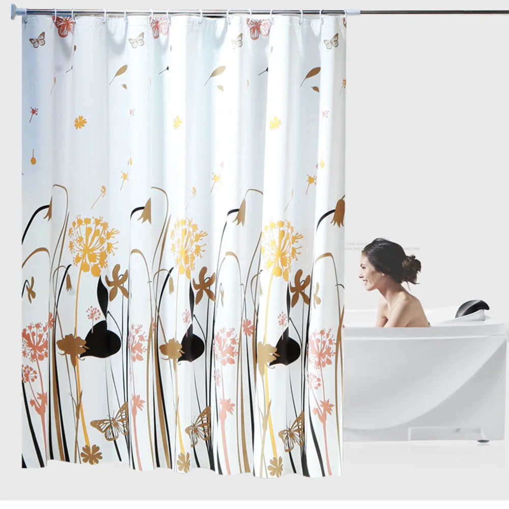 Одуванчик узор занавеска для душа коврик декоративный Водонепроницаемый полиэстер ткань ванная комната шторы набор домашний декор для ванной
