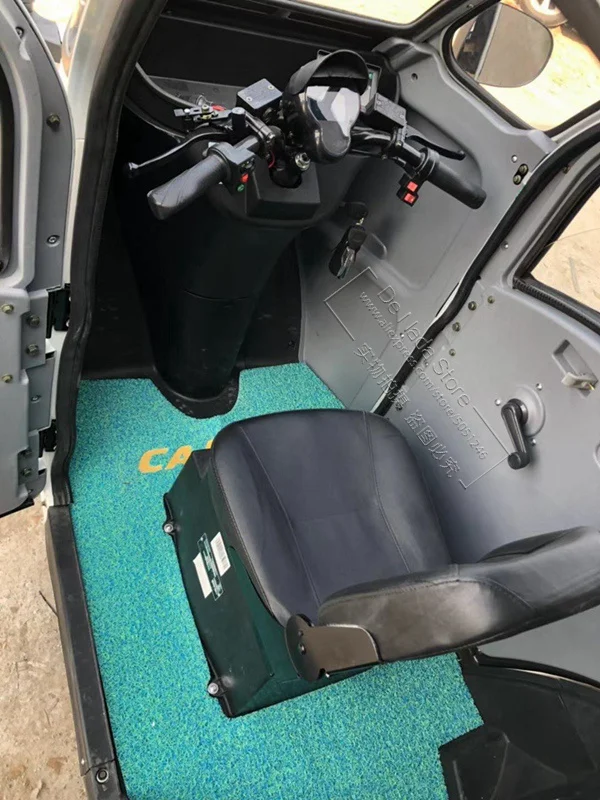 inside of small white car 2