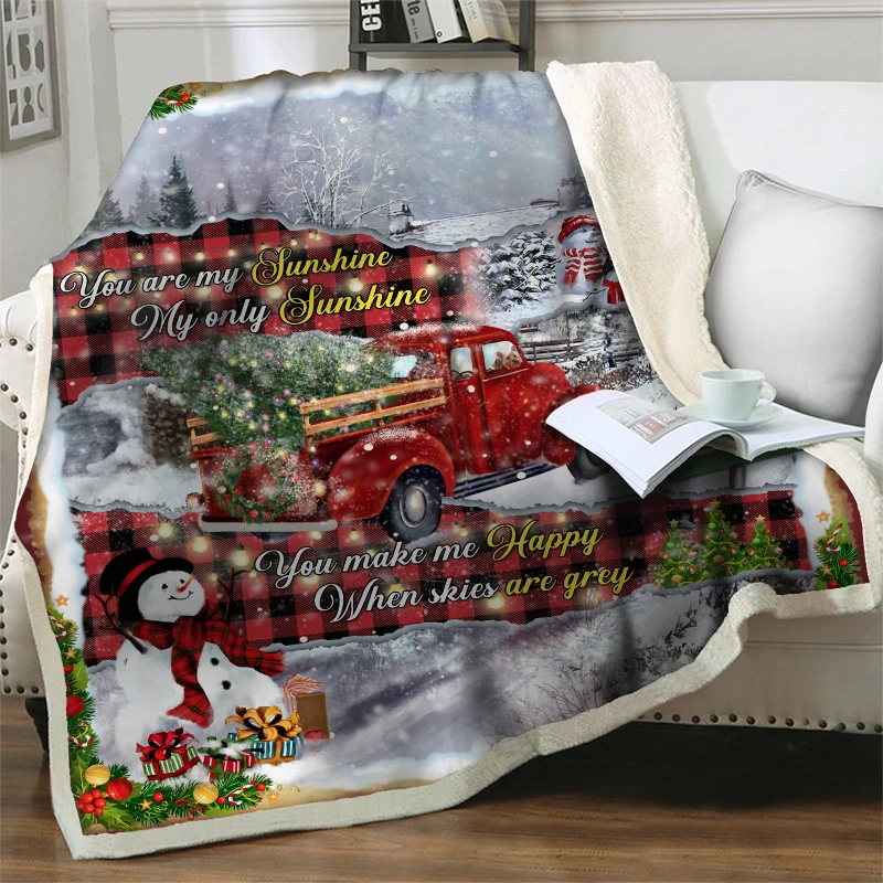 Christmas Blanket Red Truck Christmas Throw Red Truck Christmas