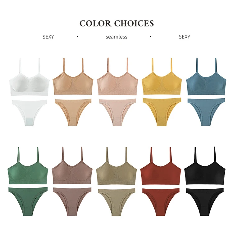 CINOON Women Bra Set Lingerie Bralette Sexy G-String Low Waist Panties Comfort Brassiere Female Seamless Underwear Set Intimates cheap bra and panty sets