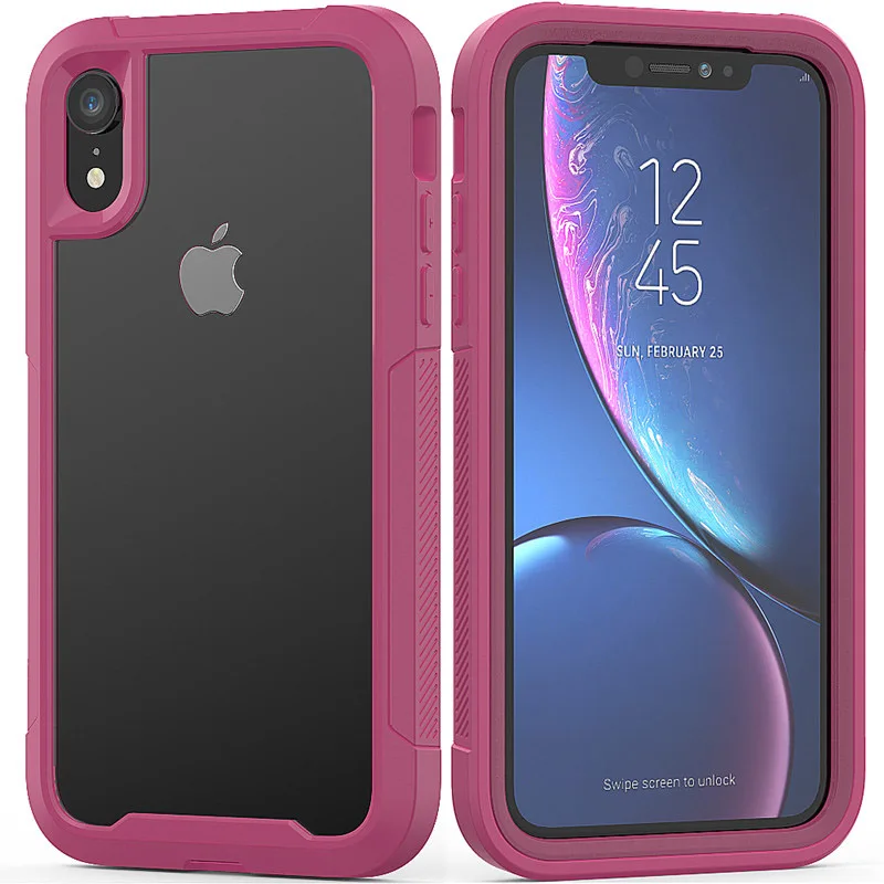 For iPhone 12 11 XR XS Max 8 7 Plus Shockproof Hybrid Armor Phone Case For iPhone 11Pro Max 6S Plus Hard PC TPU 2 in1 Full Cover iphone 13 pro clear case