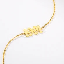 Пользовательские ювелирные изделия специальный дата год номер браслеты для женщин Человек 1991 от 1990 до персонализированные браслеты