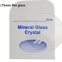Часы с кристаллами, плоские, круглые, стандартные, минеральное стекло, кристалл толщиной 0,75 мм