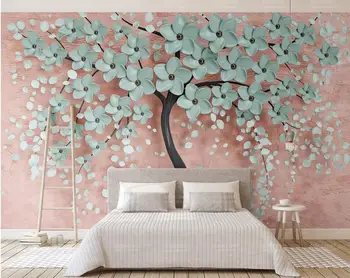 

CJSIR Custom Wallpaper 3d Three-dimensional New Fortune Tree Modern Nordic Flowers Tv Background Wall Painting 3d Wallpaper
